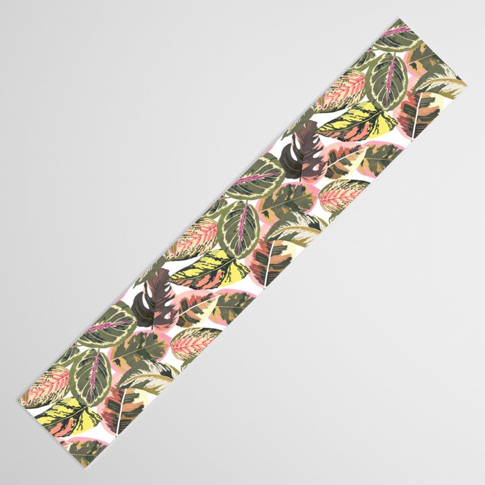 Wild jungle botanical leaves 63 Table Runner Gallery Image 3