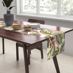 Wild jungle botanical leaves 63 Table Runner Gallery Image 2