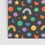 Funny retro cartoon doodle sticker pattern Poster Gallery Image 3
