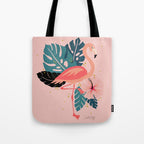 Tropical Flamingos - Pink Palette Tote Bag Gallery Image 1