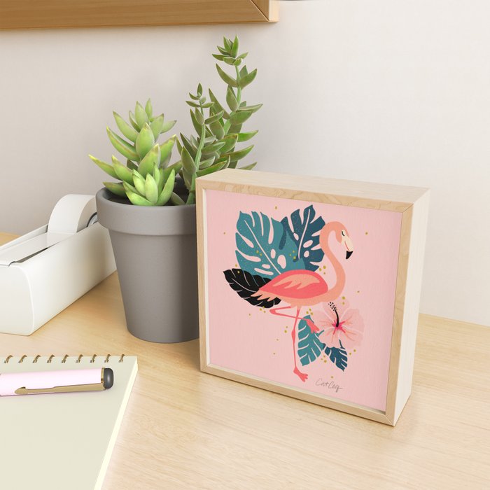 Tropical Flamingos - Pink Palette Mini Art Print Gallery Image 2
