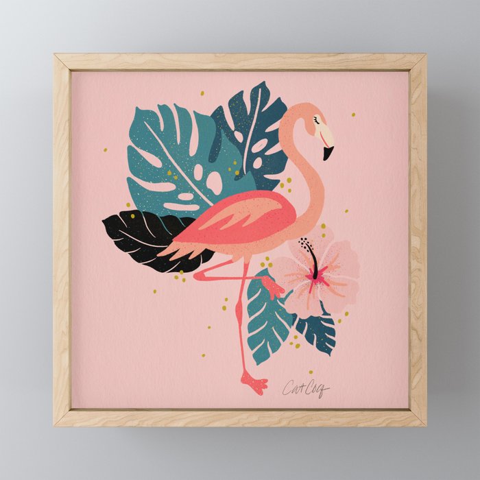 Tropical Flamingos - Pink Palette Mini Art Print Gallery Image 1