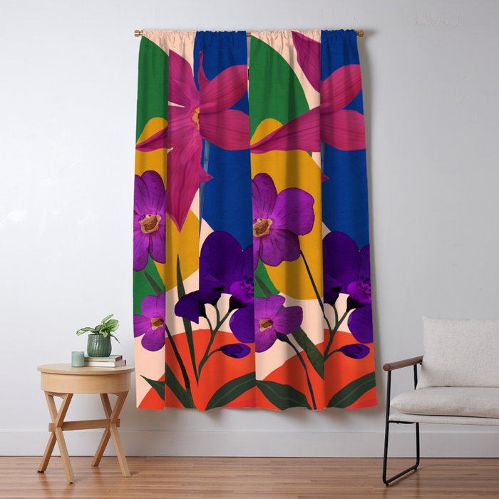 Colorful Bloomscape 1 Window Curtain Gallery Image 5