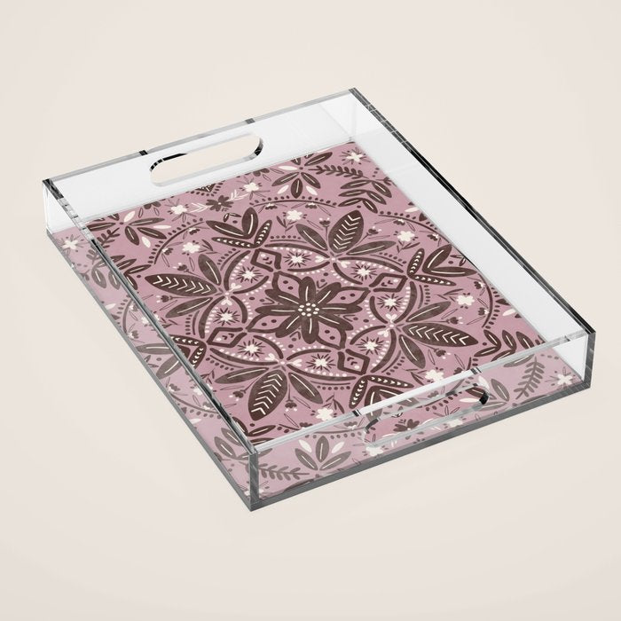Rustic Pink Serenity Acrylic Tray Gallery Image 1