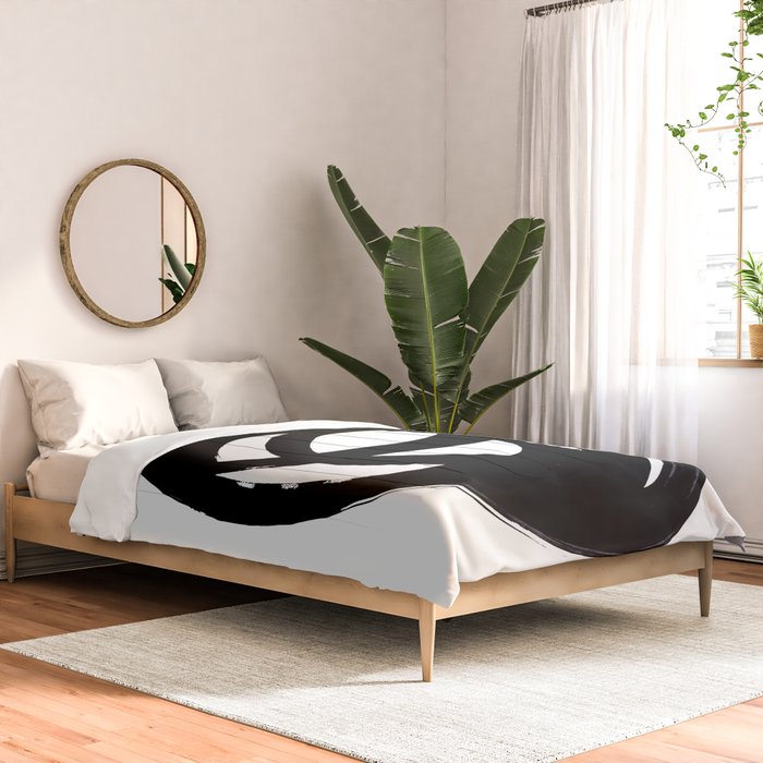 Ink Eye White Background Comforter Gallery Image 2
