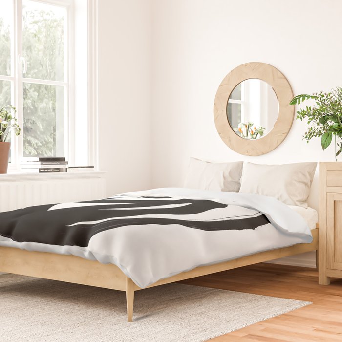 Ink Eye White Background Duvet Cover Gallery Image 2