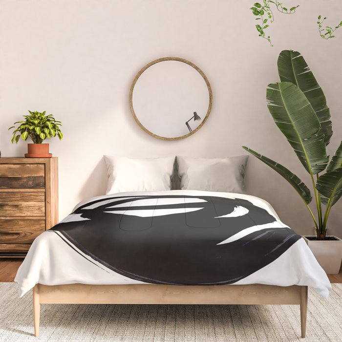 Ink Eye White Background Comforter Gallery Image 3