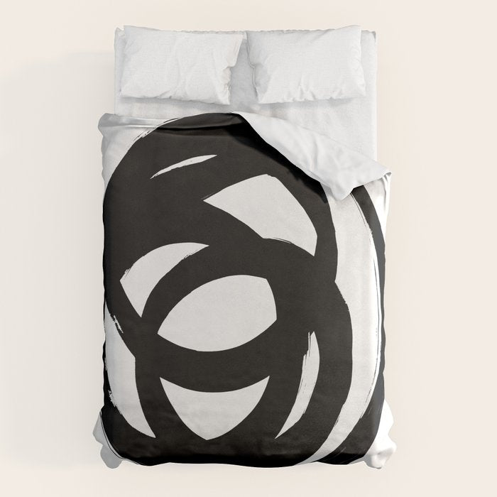 Ink Eye White Background Duvet Cover Gallery Image 6