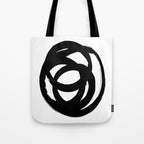 Ink Eye White Background Tote Bag Gallery Image 1