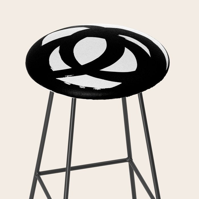 Ink Eye White Background Stool Gallery Image 2