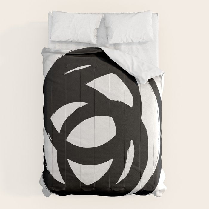 Ink Eye White Background Comforter Gallery Image 6