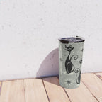 Mid Century Meow Retro Atomic Cats - Gray Travel Mug Gallery Image 4