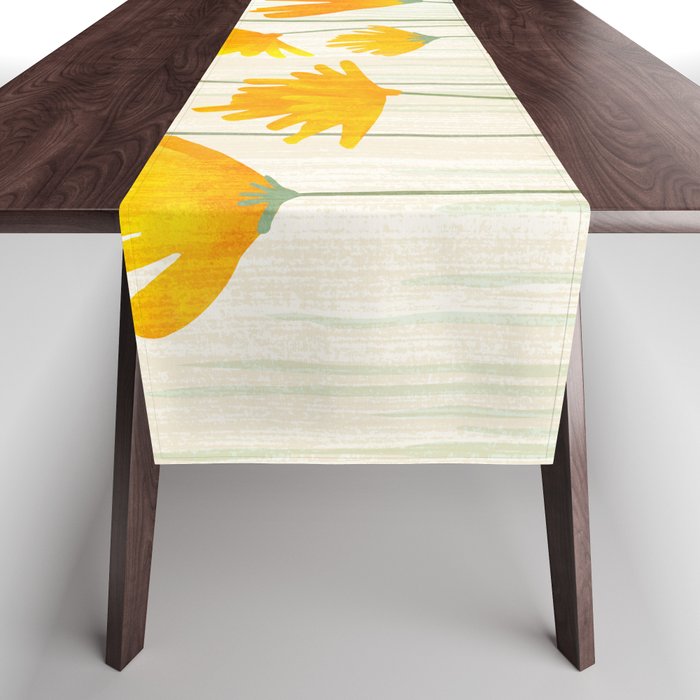 Golden Poppy Field Table Runner Gallery Image 1