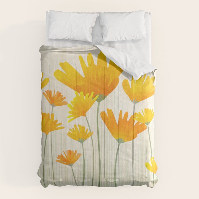 Golden Poppy Field Comforter Gallery Image 1