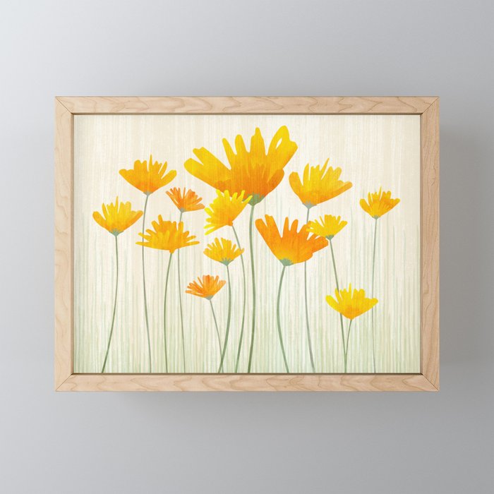 Golden Poppy Field Mini Art Print Gallery Image 1