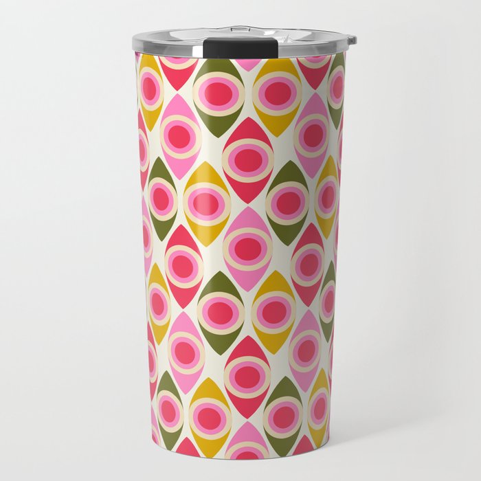 Mid Century Modern Geo pattern 2 Travel Mug Gallery Image 1