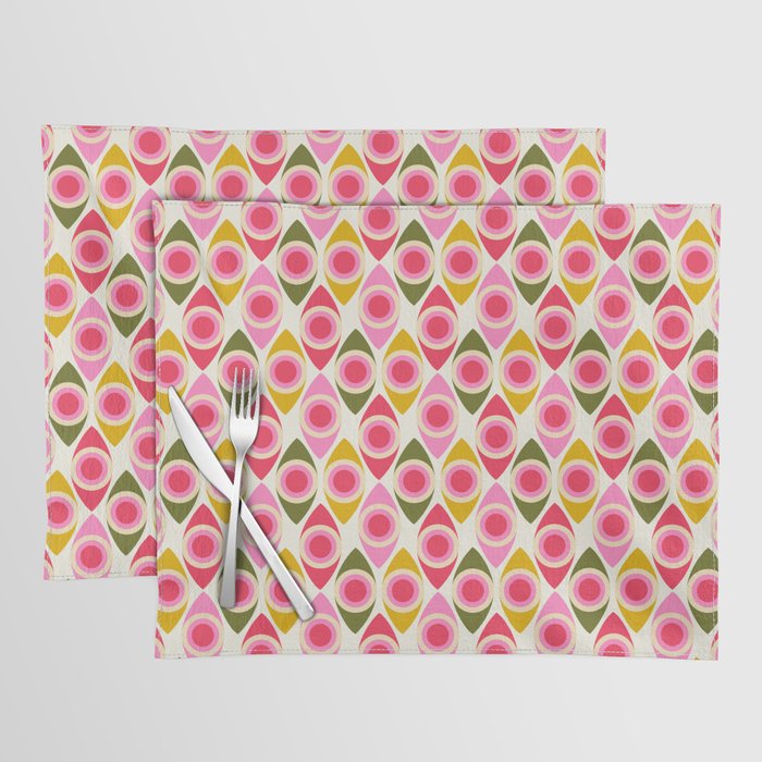 Mid Century Modern Geo pattern 2 Placemat Gallery Image 1
