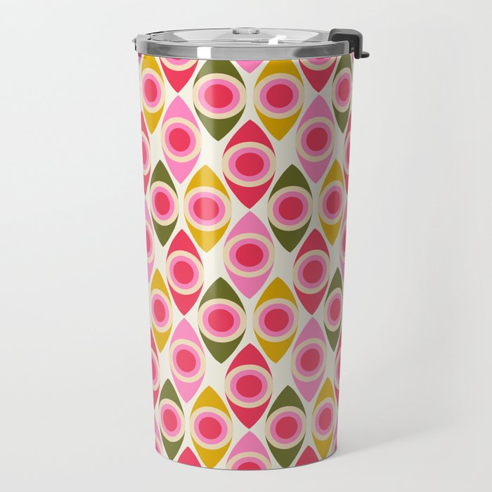 Mid Century Modern Geo pattern 2 Travel Mug Gallery Image 2