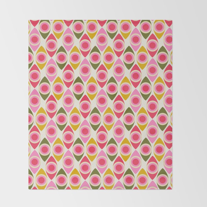 Mid Century Modern Geo pattern 2 Throw Blanket Gallery Image 2