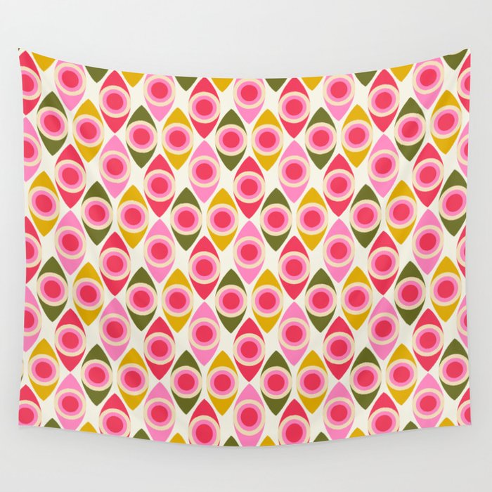 Mid Century Modern Geo pattern 2 Wall Tapestry Gallery Image 4