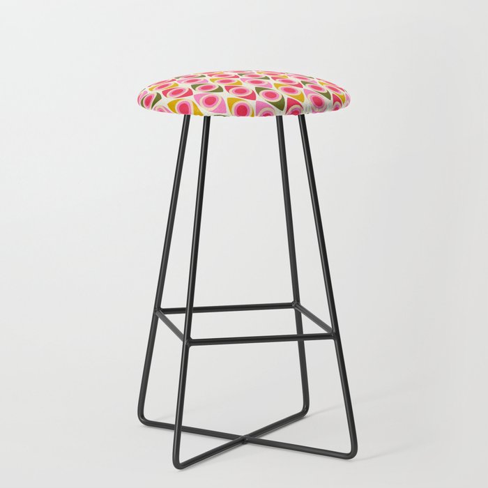 Mid Century Modern Geo pattern 2 Stool Gallery Image 1