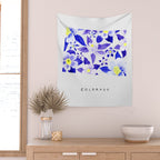Colorado State Flower - Blue Columbine Wall Tapestry Gallery Image 2