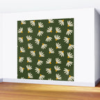 Oh! Daisy - green  Wall Mural Gallery Image 2