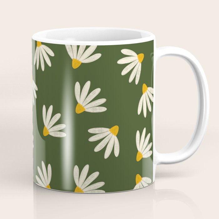 Oh! Daisy - green  Coffee Mug Gallery Image 1