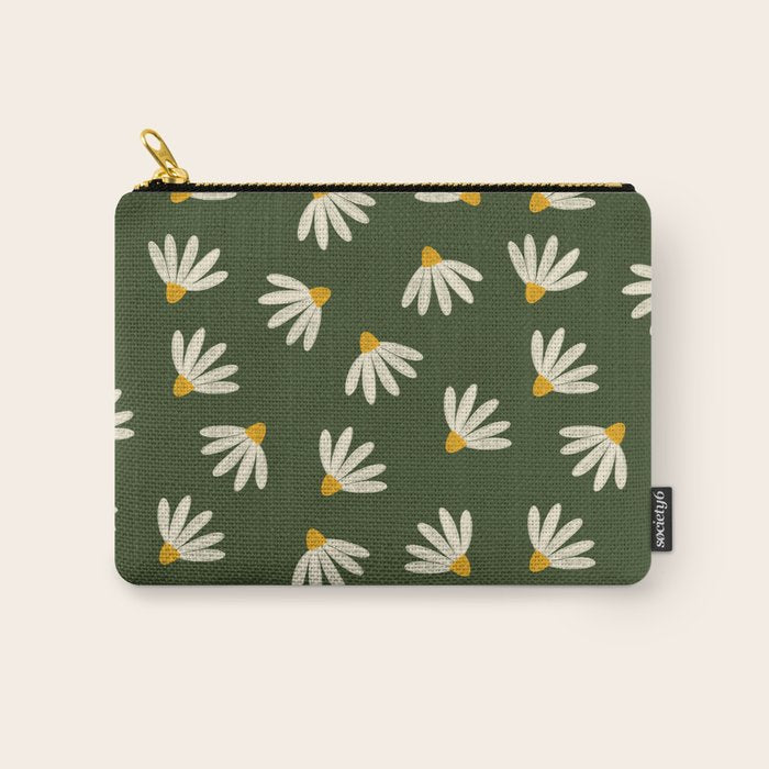 Oh! Daisy - green  Carry All Pouch Gallery Image 1