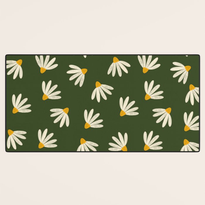 Oh! Daisy - green  Desk Mat Gallery Image 3