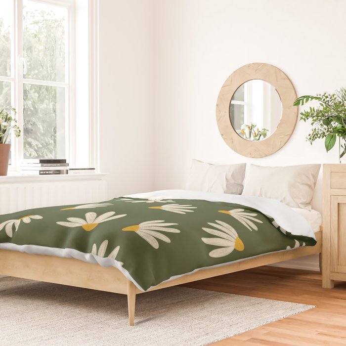 Oh! Daisy - green  Duvet Cover Gallery Image 2