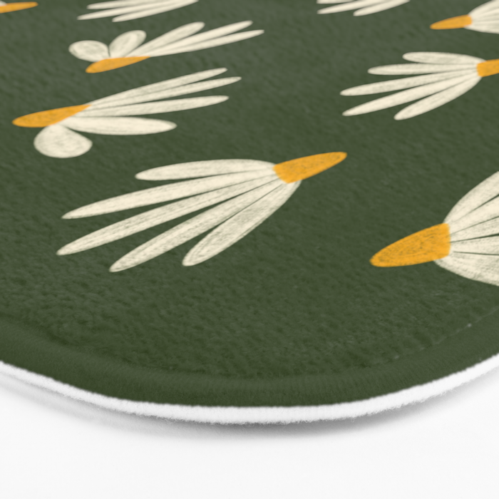 Oh! Daisy - green  Bath Mat Gallery Image 3