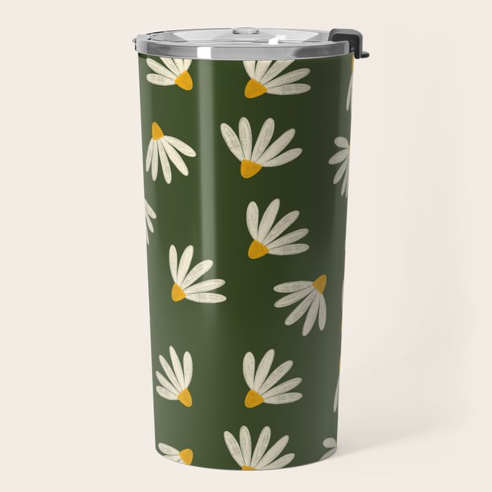 Oh! Daisy - green  Travel Mug Gallery Image 2