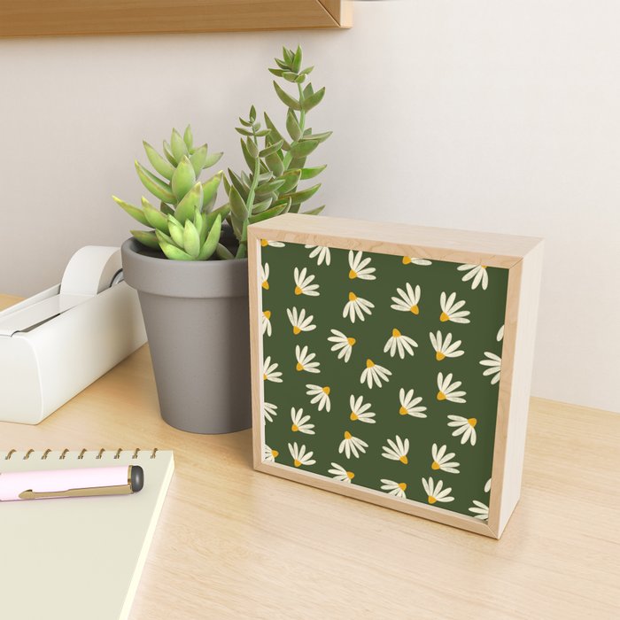 Oh! Daisy - green  Mini Art Print Gallery Image 2
