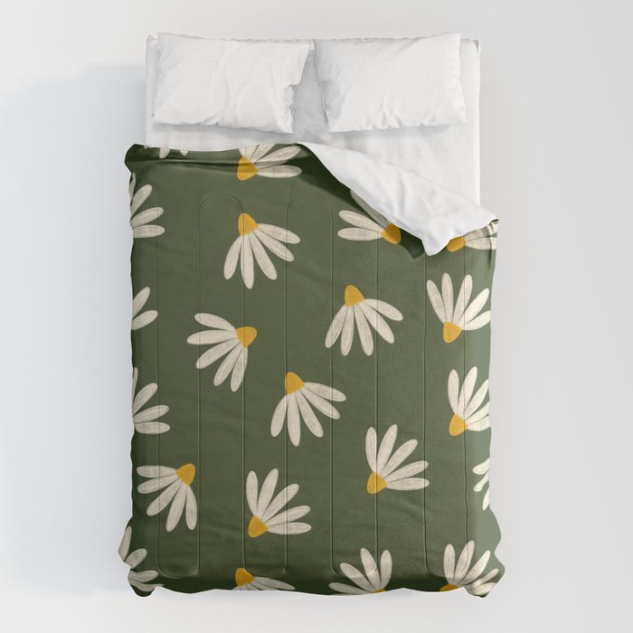 Oh! Daisy - green  Comforter Gallery Image 6