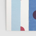 Handcrafted Blue Stripes and Red Dots Pattern Poster Gallery Image 3