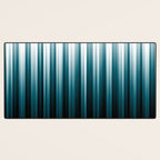 Tropical Dark Teal Inspired by 2020 Color Oceanside SW6496 Soft Vertical Blurred Line Pattern Desk Mat Gallery Image 3