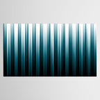 Tropical Dark Teal Inspired by 2020 Color Oceanside SW6496 Soft Vertical Blurred Line Pattern Tablecloth Gallery Image 2