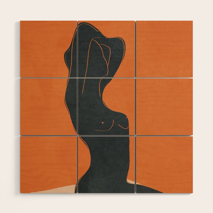 Abstract Nude IV Wood Wall Art Gallery Image 1