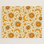 Vintage Sun and Star Print Jigsaw Puzzle Gallery Image 1