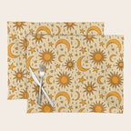 Vintage Sun and Star Print Placemat Gallery Image 1