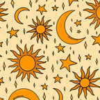 Vintage Sun and Star Print Coffee Mug Gallery Image 2