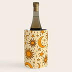 Vintage Sun and Star Print Wine Chiller Gallery Image 1