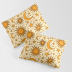 Vintage Sun and Star Print Pillow Sham Gallery Image 3