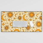 Vintage Sun and Star Print Desk Mat Gallery Image 1