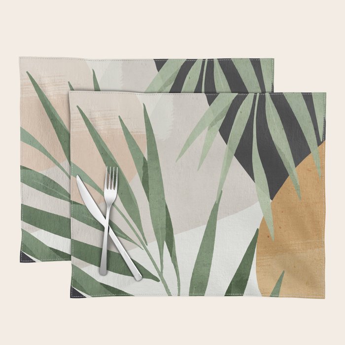 Abstract Art Tropical Leaves 72 Placemat Gallery Image 1