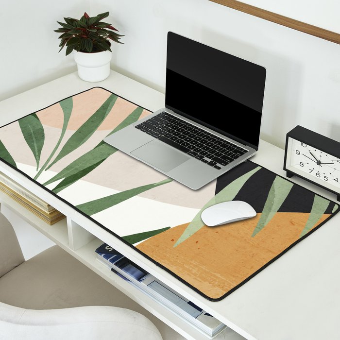 Abstract Art Tropical Leaves 72 Desk Mat Gallery Image 2