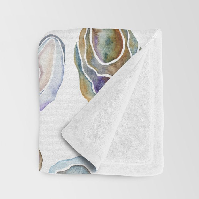 Watercolor Oysters Throw Blanket Gallery Image 3