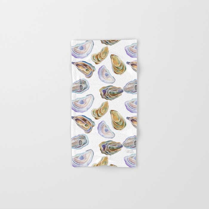 Watercolor Oysters Bath Towel Gallery Image 1