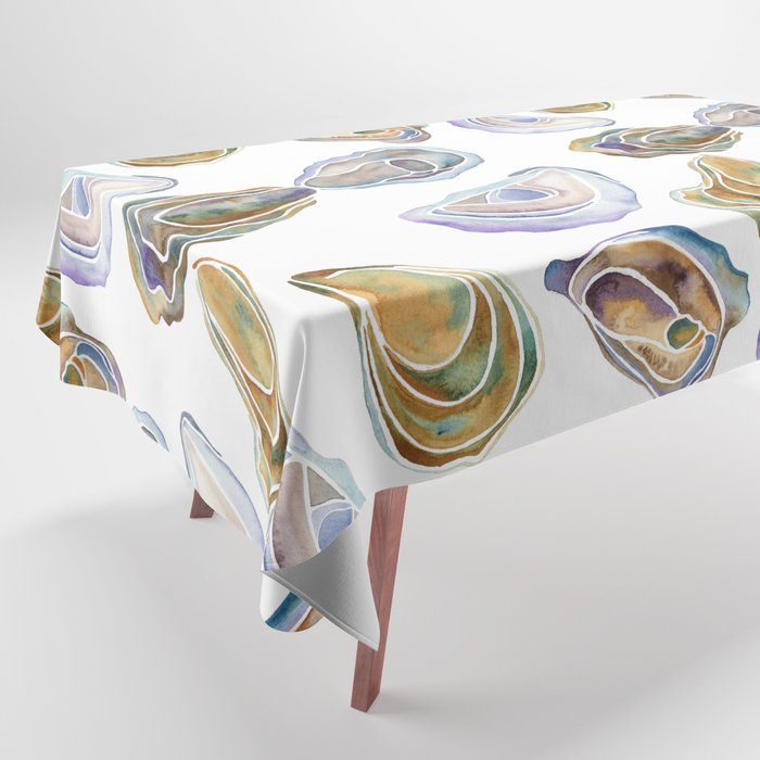 Watercolor Oysters Tablecloth Gallery Image 1